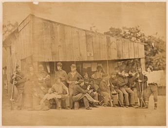 (CIVIL WAR--PHOTOGRAPHY.) Group of 3 mounted photographs from Mathew Brady's "Incidents of the War."